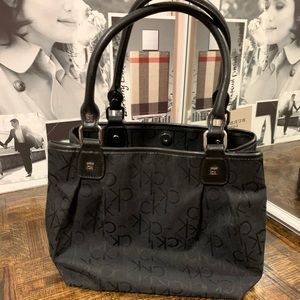 Calvin Klein black handle purse handbag